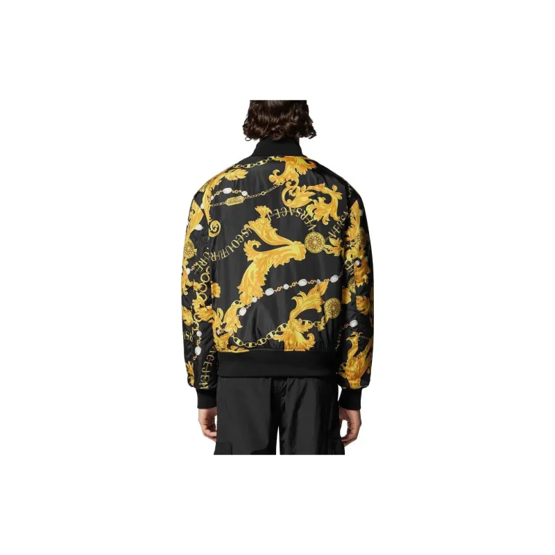 VERSACE Jackets Coats Men's Black Gold-3