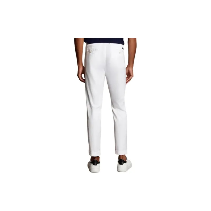 FAY Capri Trousers With Turn up Hem Casual Pants Men's White-3