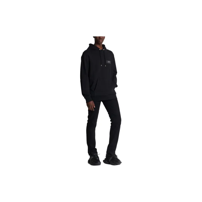 BALMAIN Logo Patch Drawstring Hoodie-4