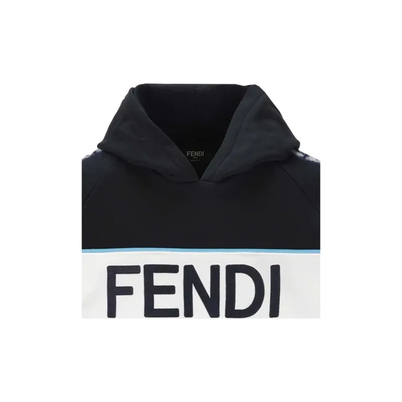 FENDI Logo Embroidered Hoodie-7