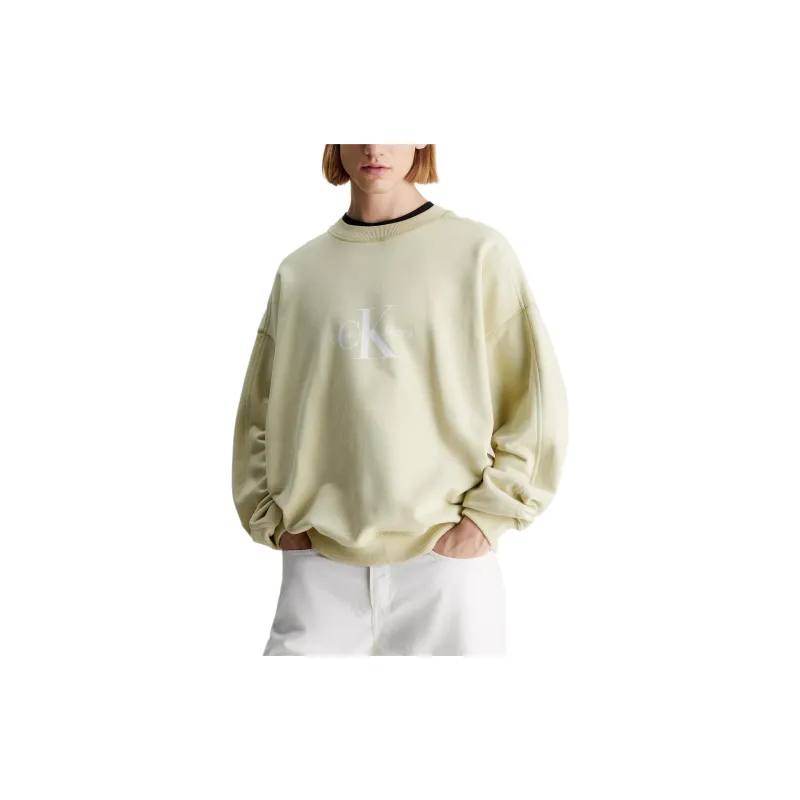 CALVIN KLEIN Sweatshirt Europe Version Men's Green-2