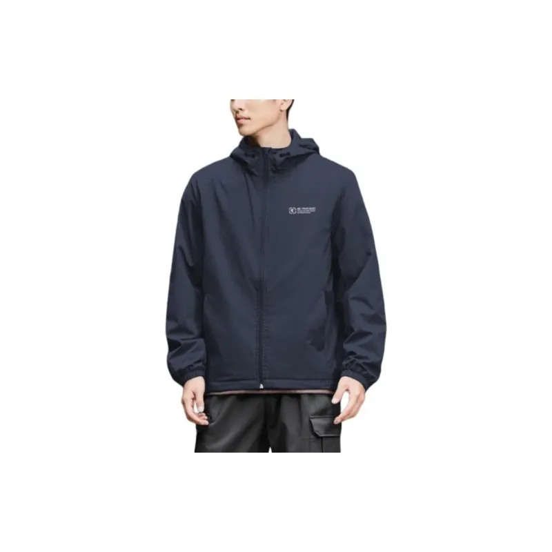 QIAODAN Trench Coat Men's Nova Blue-2