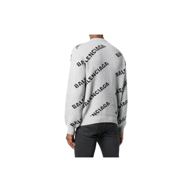 Balenciaga FW23 Sweater Regular Fit Men's Gray-3