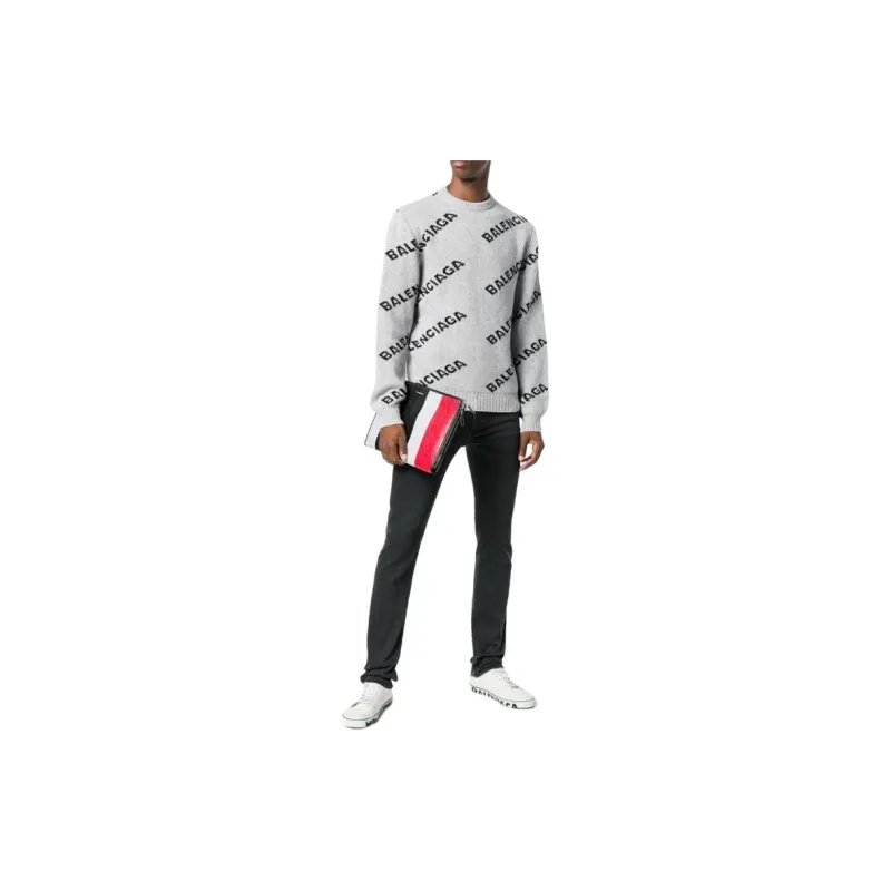 Balenciaga FW23 Sweater Regular Fit Men's Gray-2