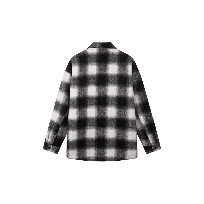 SISULAN Jackets Coats Unisex Black Plaid-1