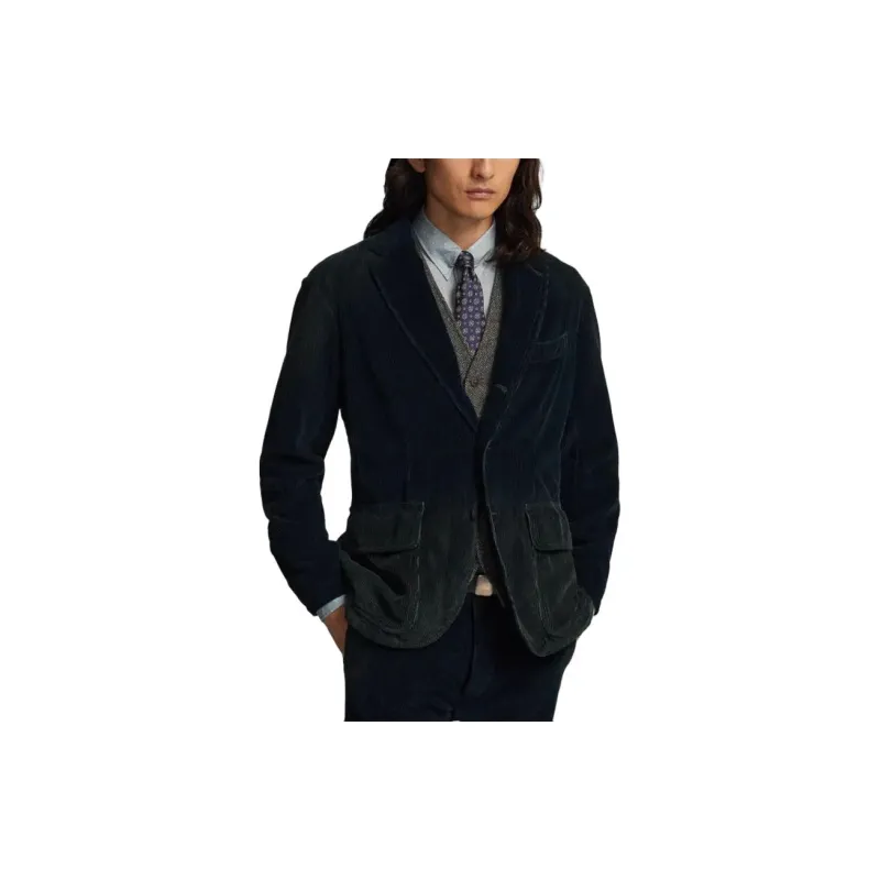 Polo Ralph Lauren Unconstructed Indigo Corduroy Sport Coat Business Suit Men's Indigo-2