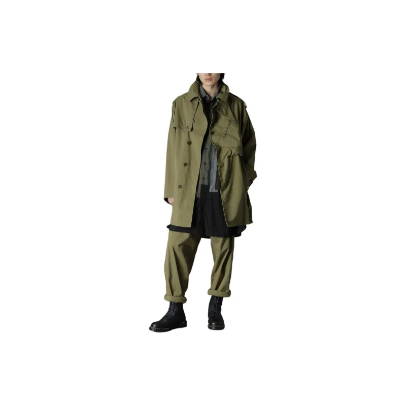 Yohji Yamamoto Ground Y FW24 Trench Coat Unisex Khaki-7