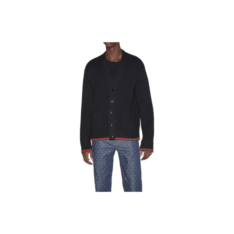 GUCCI Rib Knit Cardigan-1