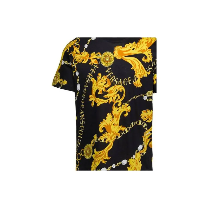 VERSACE JEANS COUTURE Barocco print Cotton T shirt-6