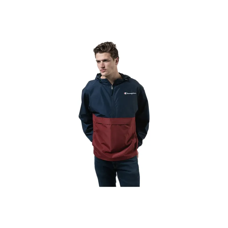 Champion Jackets Coats US Version Unisex Navy Blue & Burgundy Patchwork-3