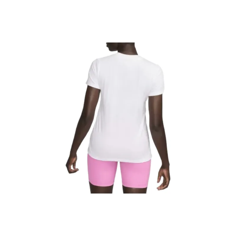 Nike T-Shirt Women's White/Bright Pink-1