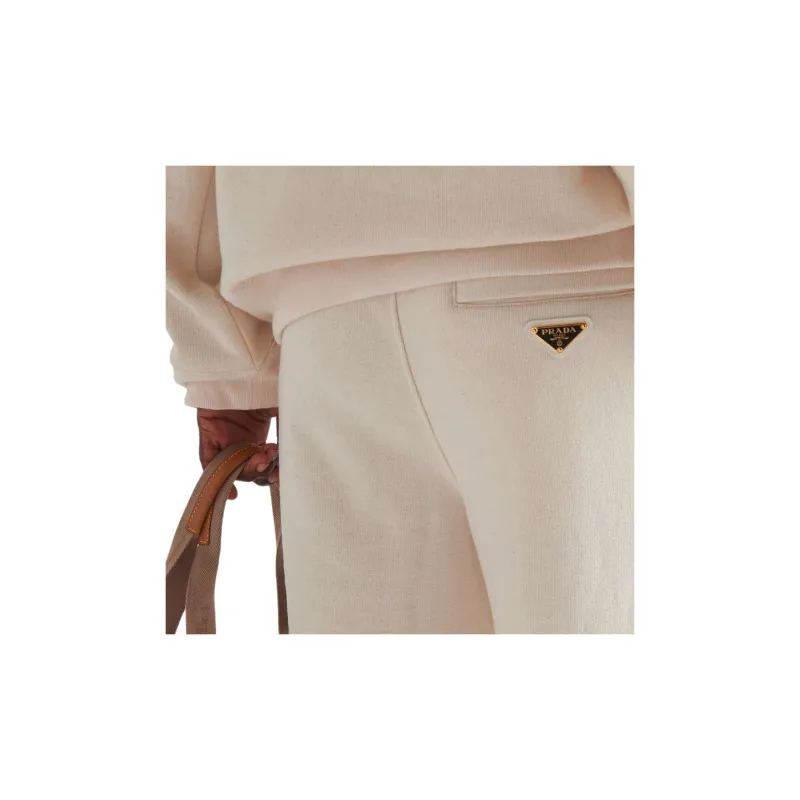 PRADA Triangle-logo Cotton Track Pants-4