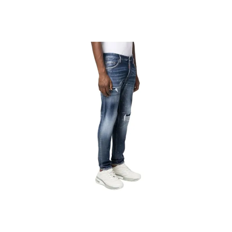 DSQUARED 2 Distressed High Waist Skinny Jeans-3