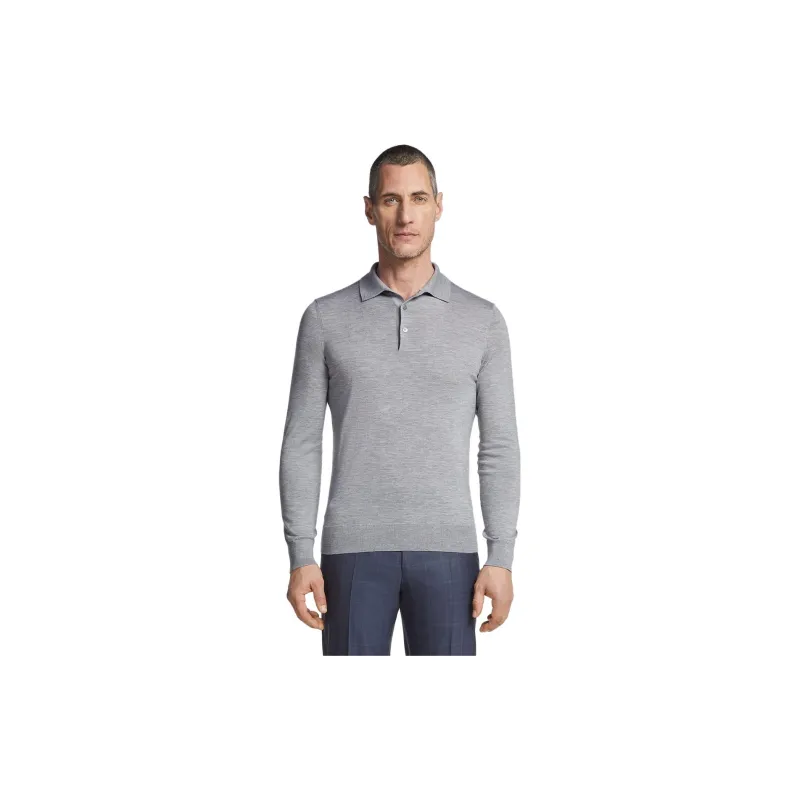 Ermenegildo Zegna Polo Shirts Men Gray-4