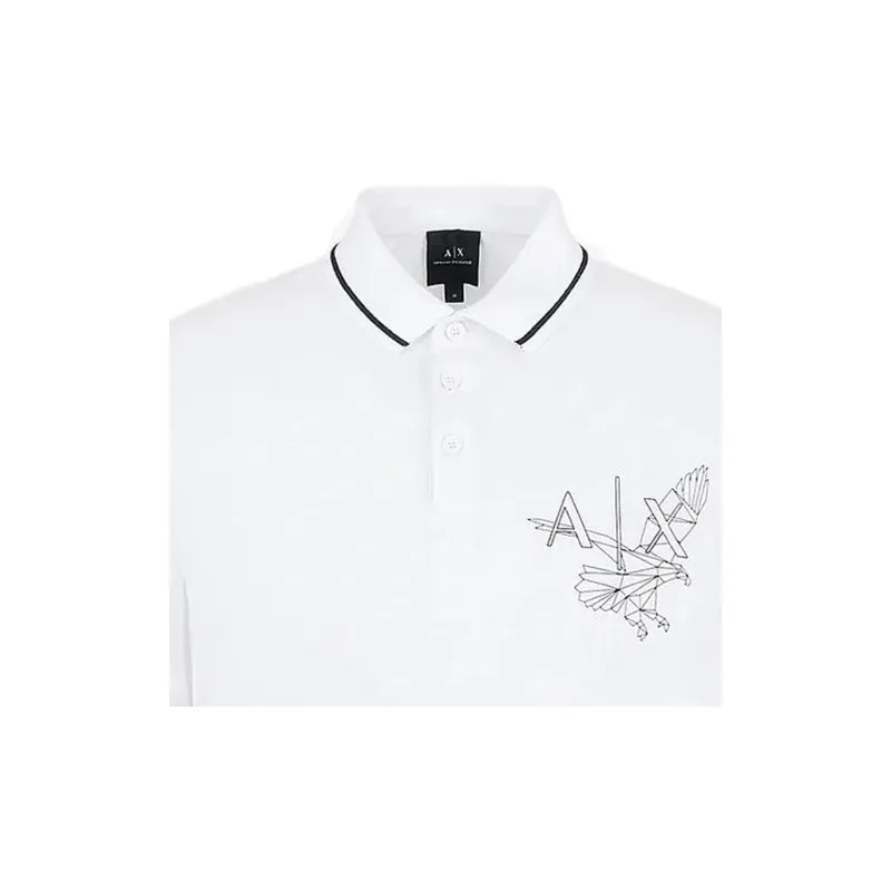 ARMANI EXCHANGE Polo Shirts Men White-4