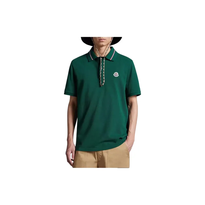 Moncler Polo Shirts Men Green-1