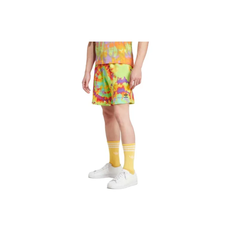 Adidas TIE DYED Casual Shorts Men's Impact Yellow-1