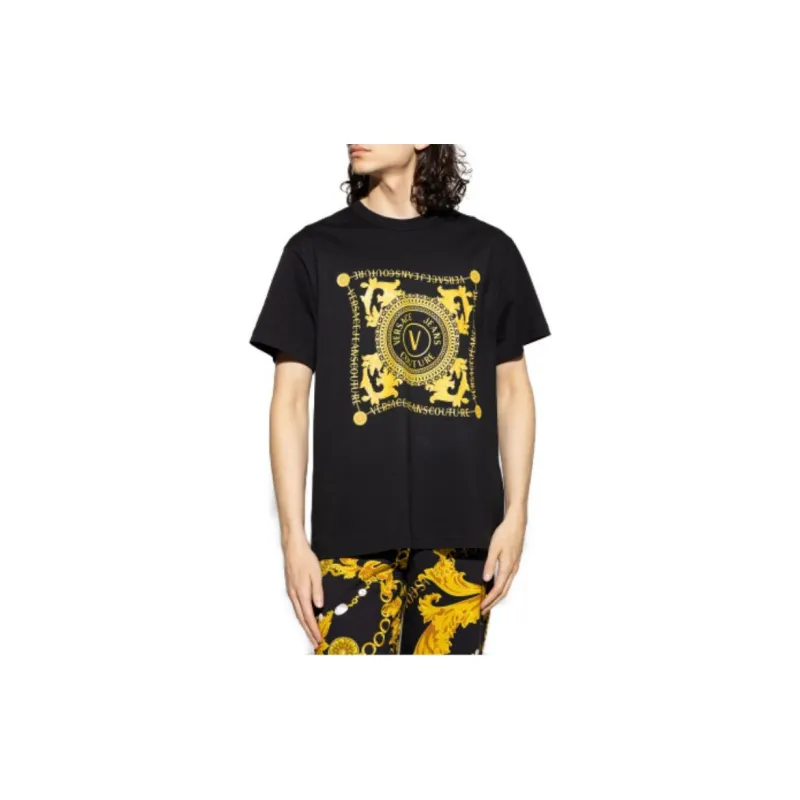 VERSACE JEANS COUTURE Logo print Organic Cotton T shirt-4