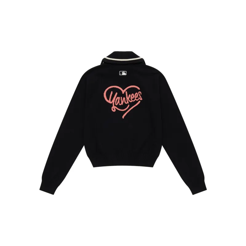 MLB New York Yankees Heart Collection Knitwear Women's Black-1