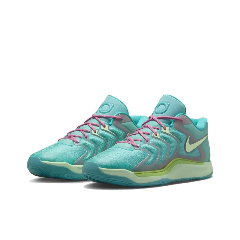 Jonquel Jones x Nike KD 17 Anti Slip Wear Resistant Low Top Basketball Shoes Men's Turquoise-2