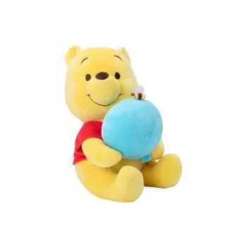 Disney POOH'S BALLOON Winnie The Pooh Medium Size Blue Dolls Plush Doll 30cm High