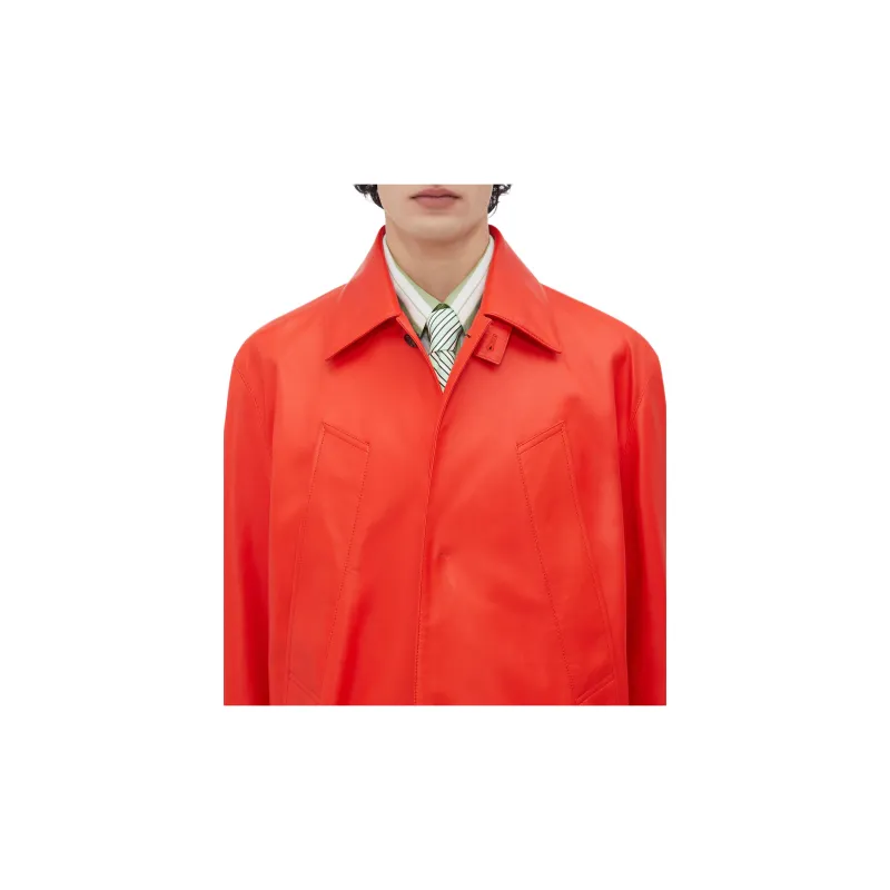 Bottega Veneta SS24 Leather Jacket Men's Red-4
