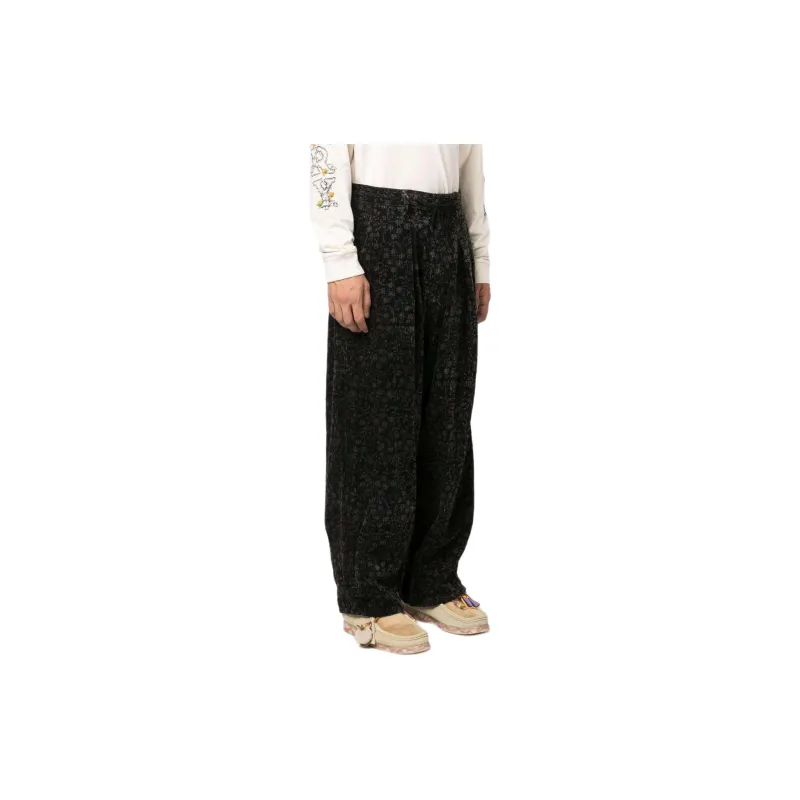 Story mfg. Floral-print Corduroy Trousers-3