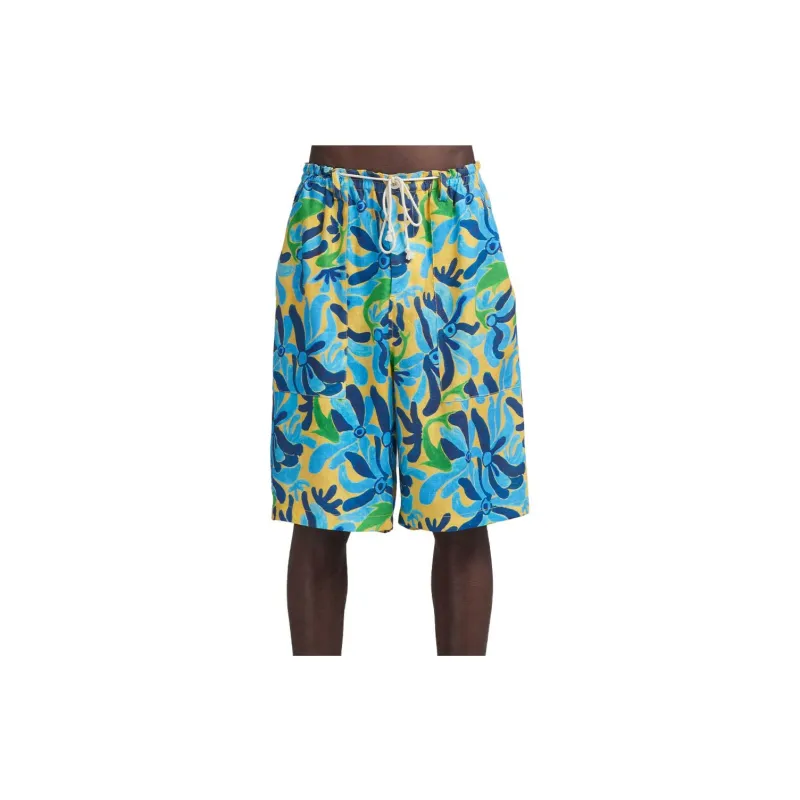 MARNI X No Vacancy Inn Graphic Printed Drawstring Shorts-1