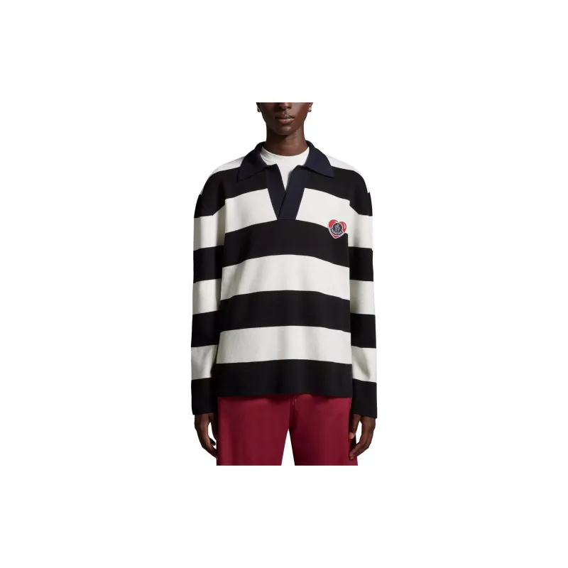 Moncler Stripe Long Sleeve Polo-1