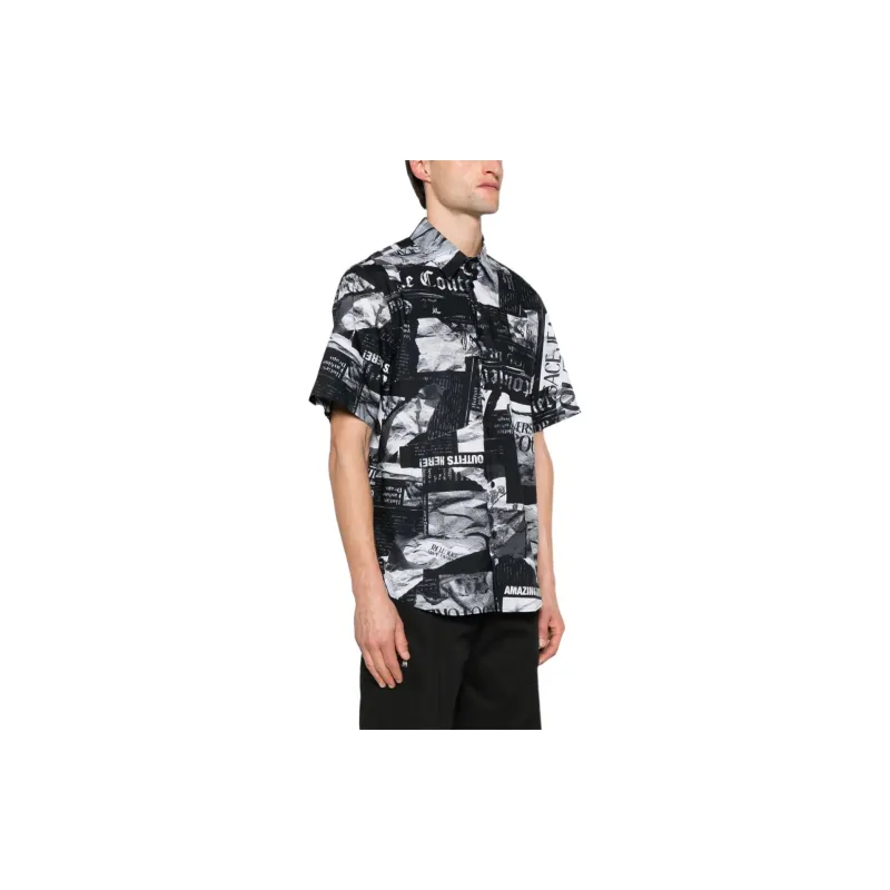 VERSACE JEANS COUTURE Pattern Printed Short Sleeved Shirt-3