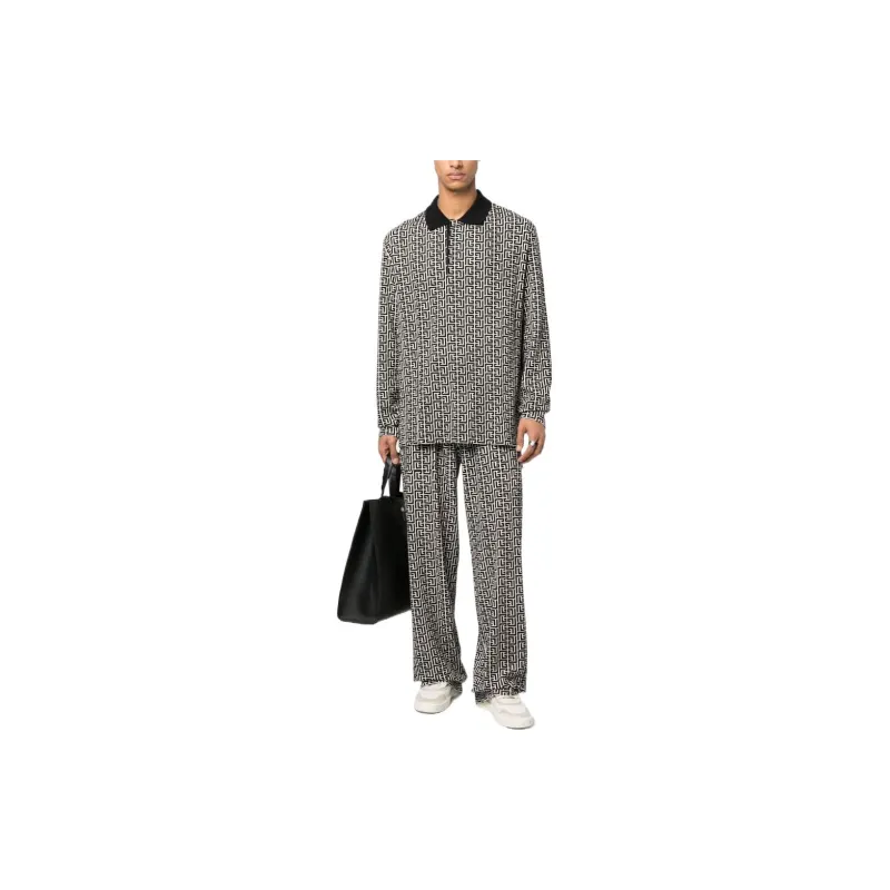 BALMAIN Polo Shirts Men Black-1