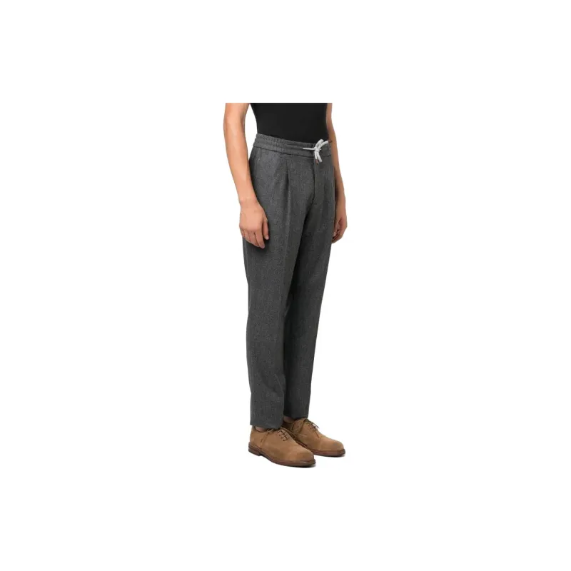 Brunello Cucinelli Drawstring Pleated Trousers-3