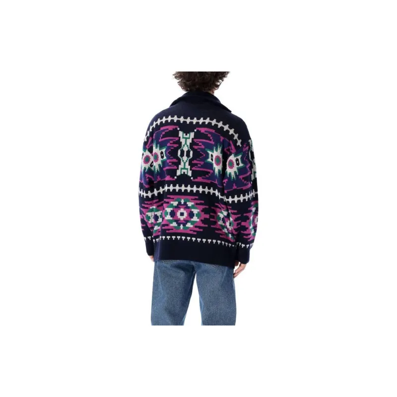ISABEL MARANT SS22 Loose Fit Knitwear Men's Dark Blue-2