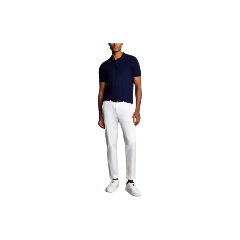 FAY Capri Trousers With Turn up Hem Casual Pants Men's White-1