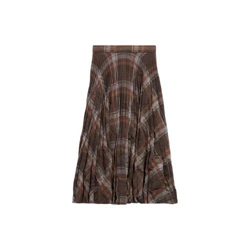 Balenciaga Casual Long Skirts Women's Brown