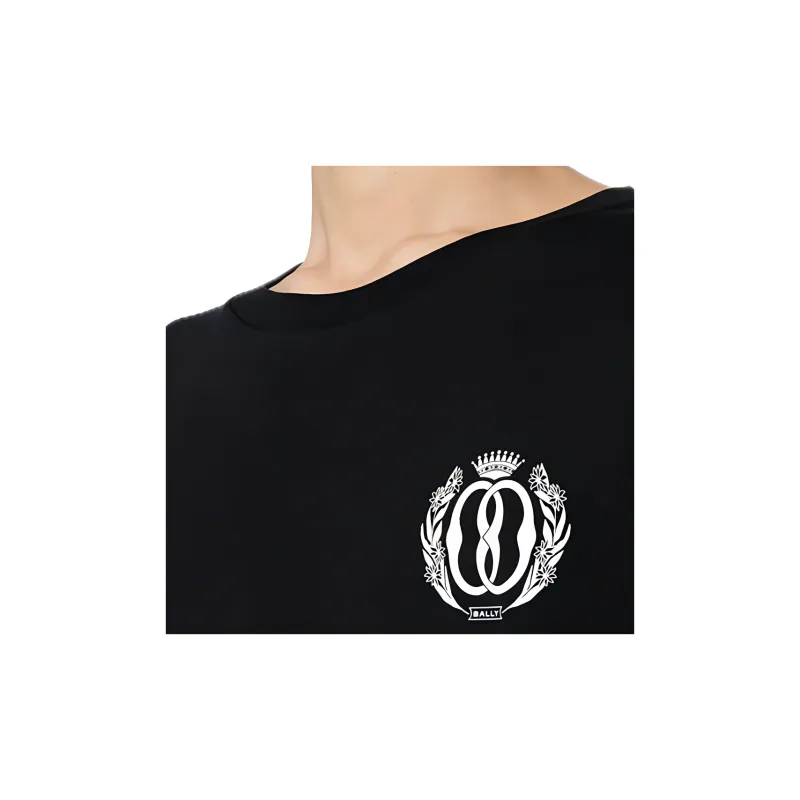 BALLY Logo print Organic Cotton T shirt-4