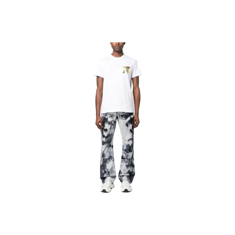 VERSACE JEANS COUTURE T Shirts Men Pink White-1