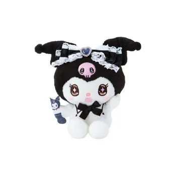 Sanrio Naughty Ghost Face Collection Kuromi Happy Face Dolls Plush Doll 15cm High