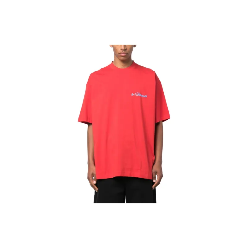 Vetements T-Shirts Men Red-1