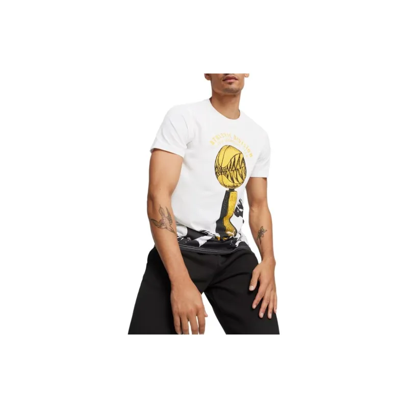 PUMA T-Shirts Men White-2