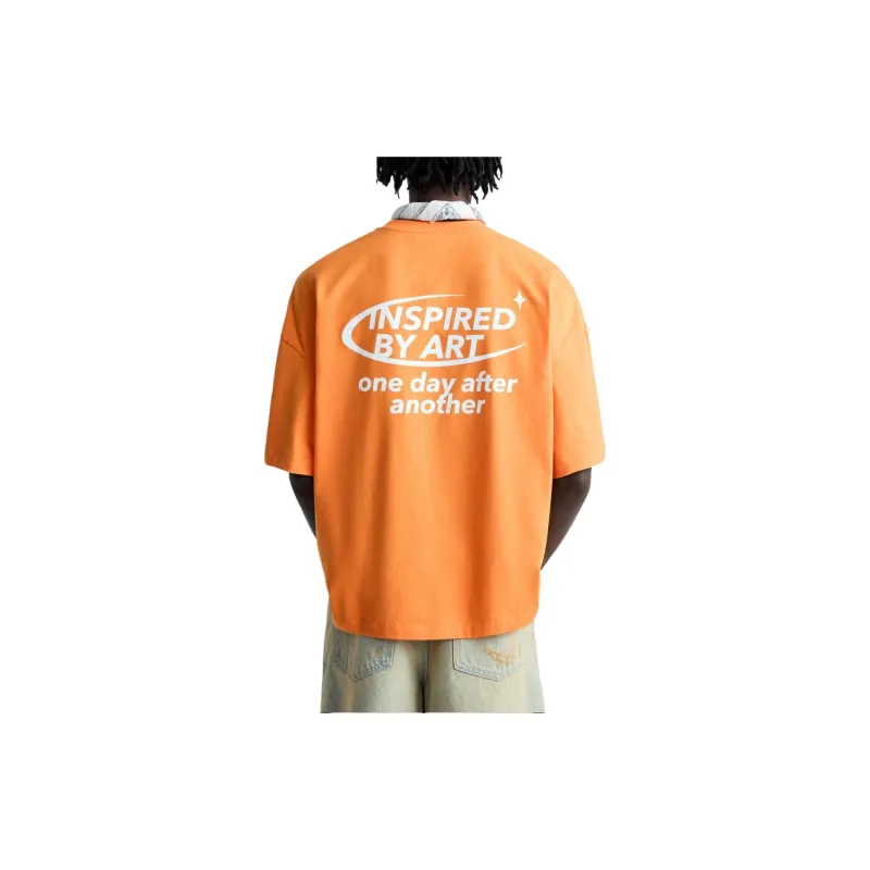 ZARA T-Shirts Men Orange-3