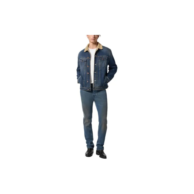 JACOB COHEN Sherpa Trucker Denim Jacket-1