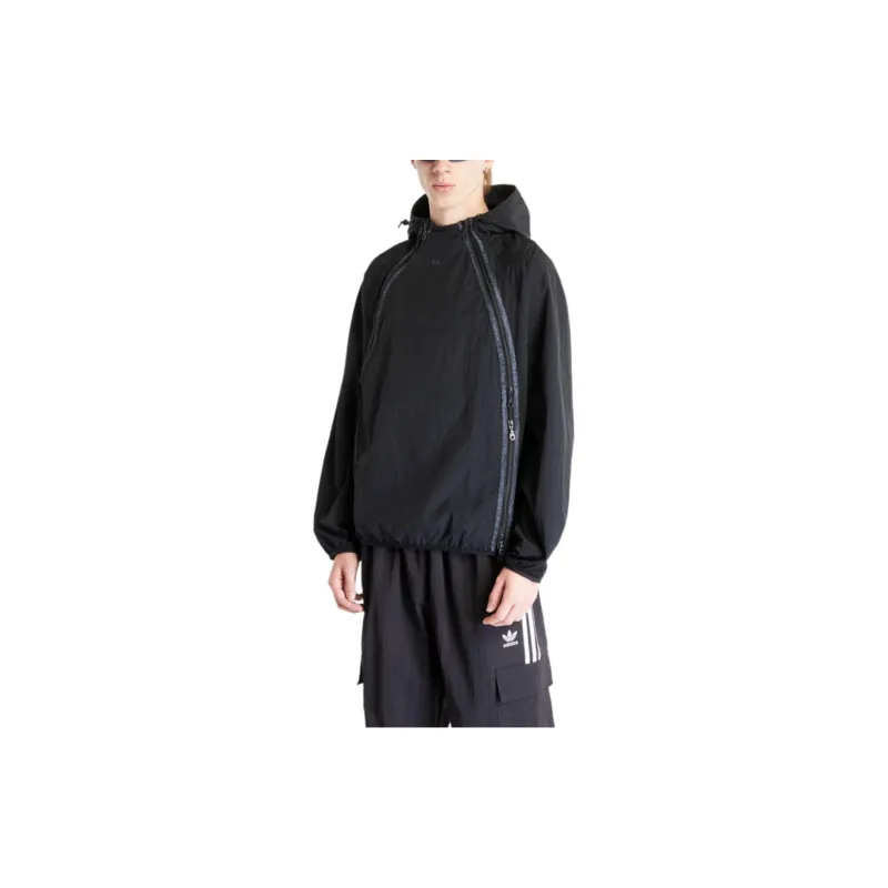 Adidas Logo Detailed Zipped Windbreaker-4