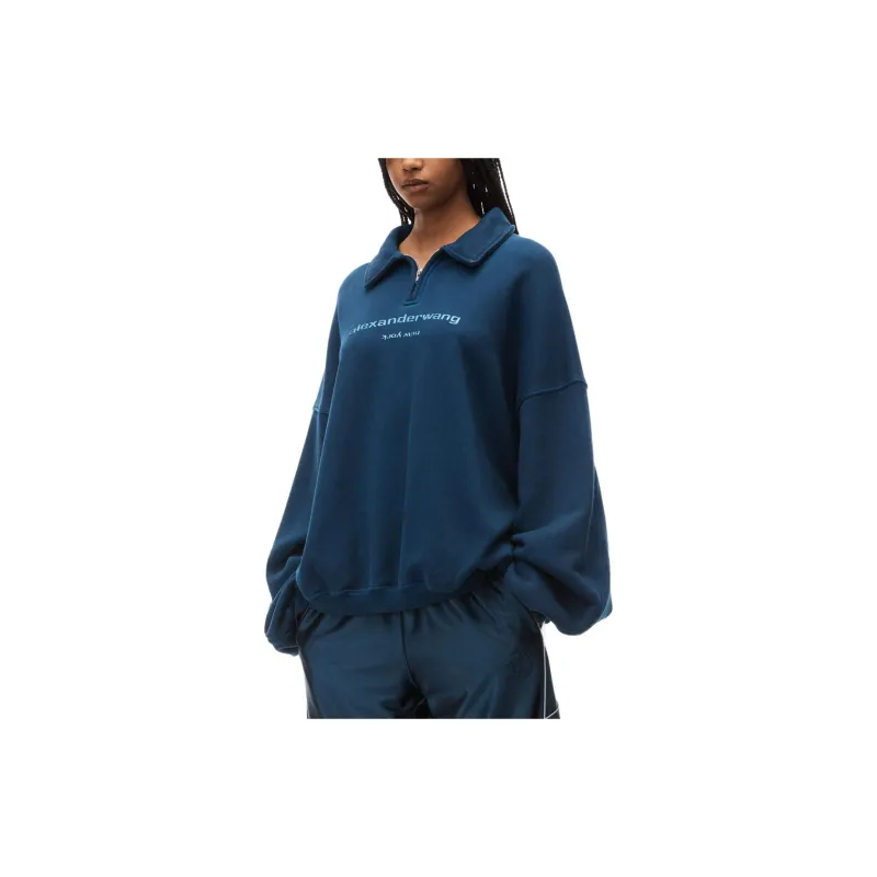 Alexander Wang Half Zipped Polo Sweatshirt-3