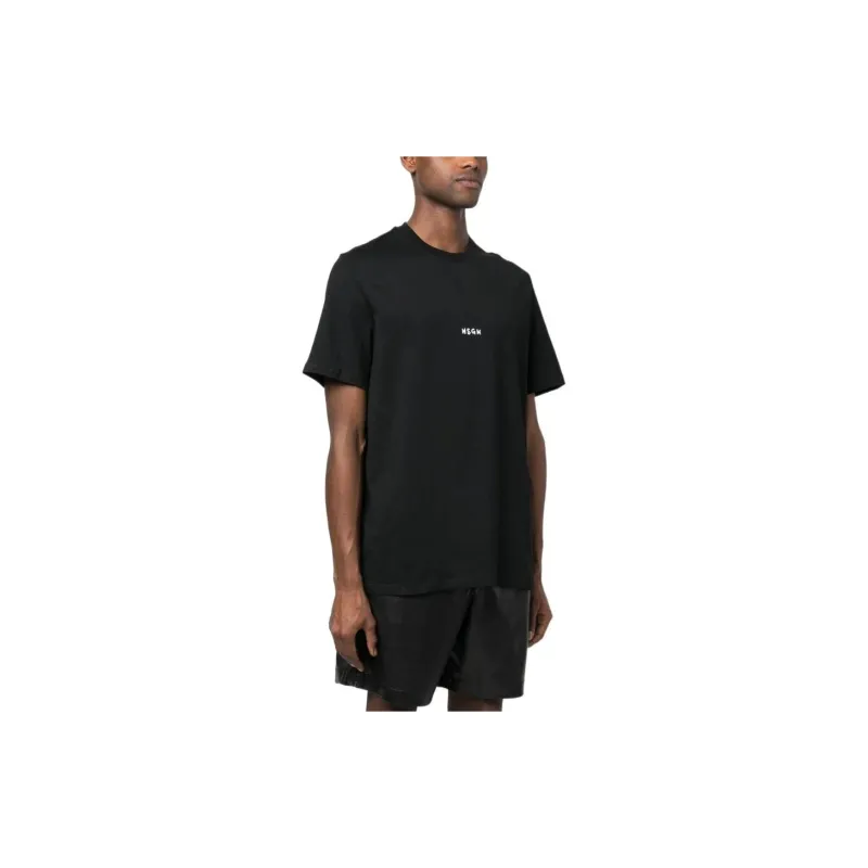 MSGM Logo Printed Crewneck T Shirt-1
