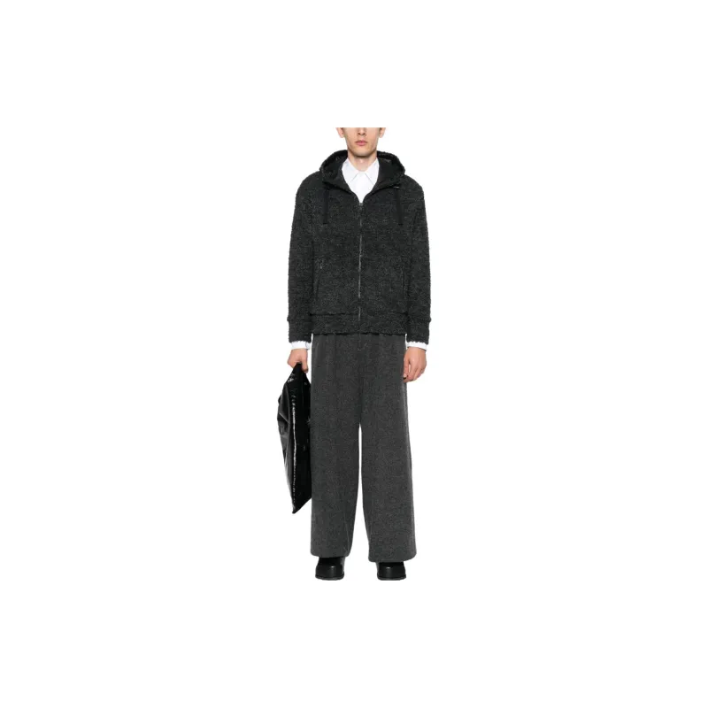 JUNYA WATANABE Textured Drawstring Zipped Hoodie-1
