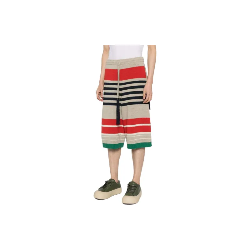 CRAIG GREEN Striped Ribbed knit Shorts-3