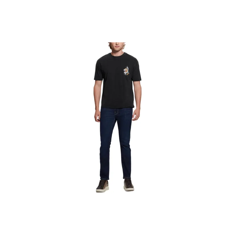 GUESS Tiger Wave Tee T-Shirt Men's Black-2