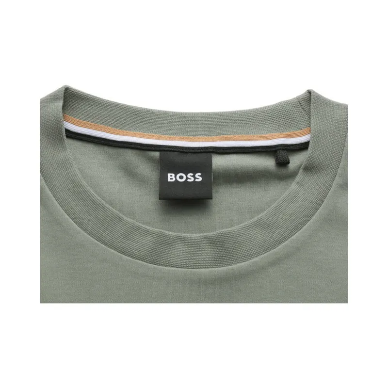 HUGO BOSS Regular Short Sleeved T Shirts Men's Gray Green-5