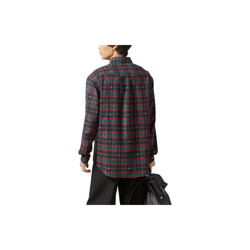 GUCCI Double G Tartan Shirt-4